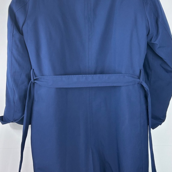 Alaska Airlines By Luly Yang Womens Size 6 Long Navy Blue Trench Coat Insulated - Picture 11 of 16